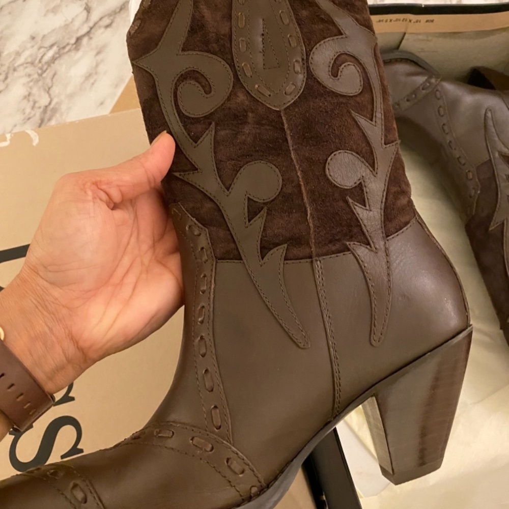 GHBass Brown leather boots nib sz 6.5 - Picture 3 of 11